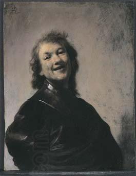 REMBRANDT Harmenszoon van Rijn A more cheerful pose, also from ca. China oil painting art